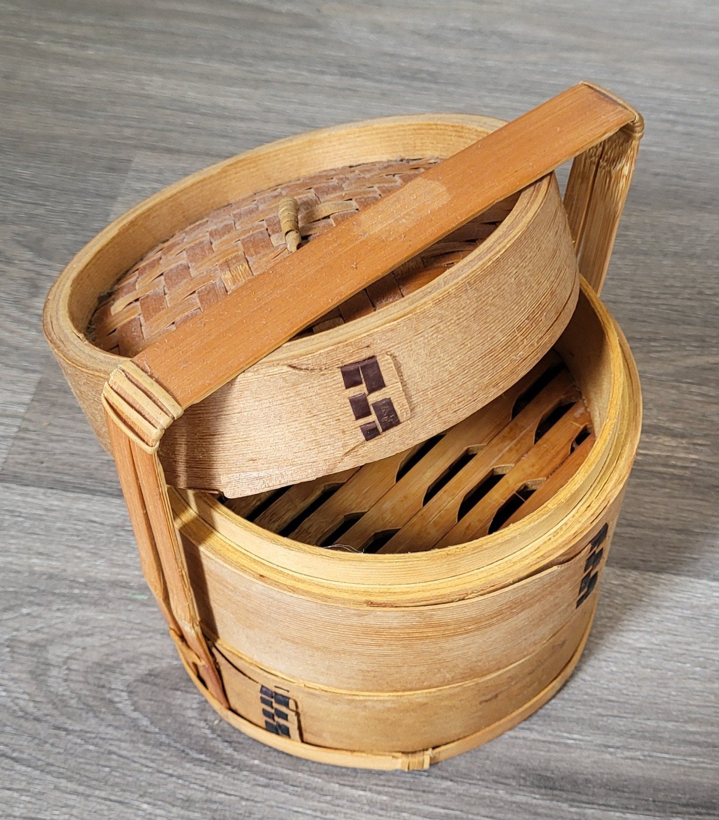 Bamboe Stoommandjes - 2 Verdiepingen, 15cm Doorsnede, Ophalen