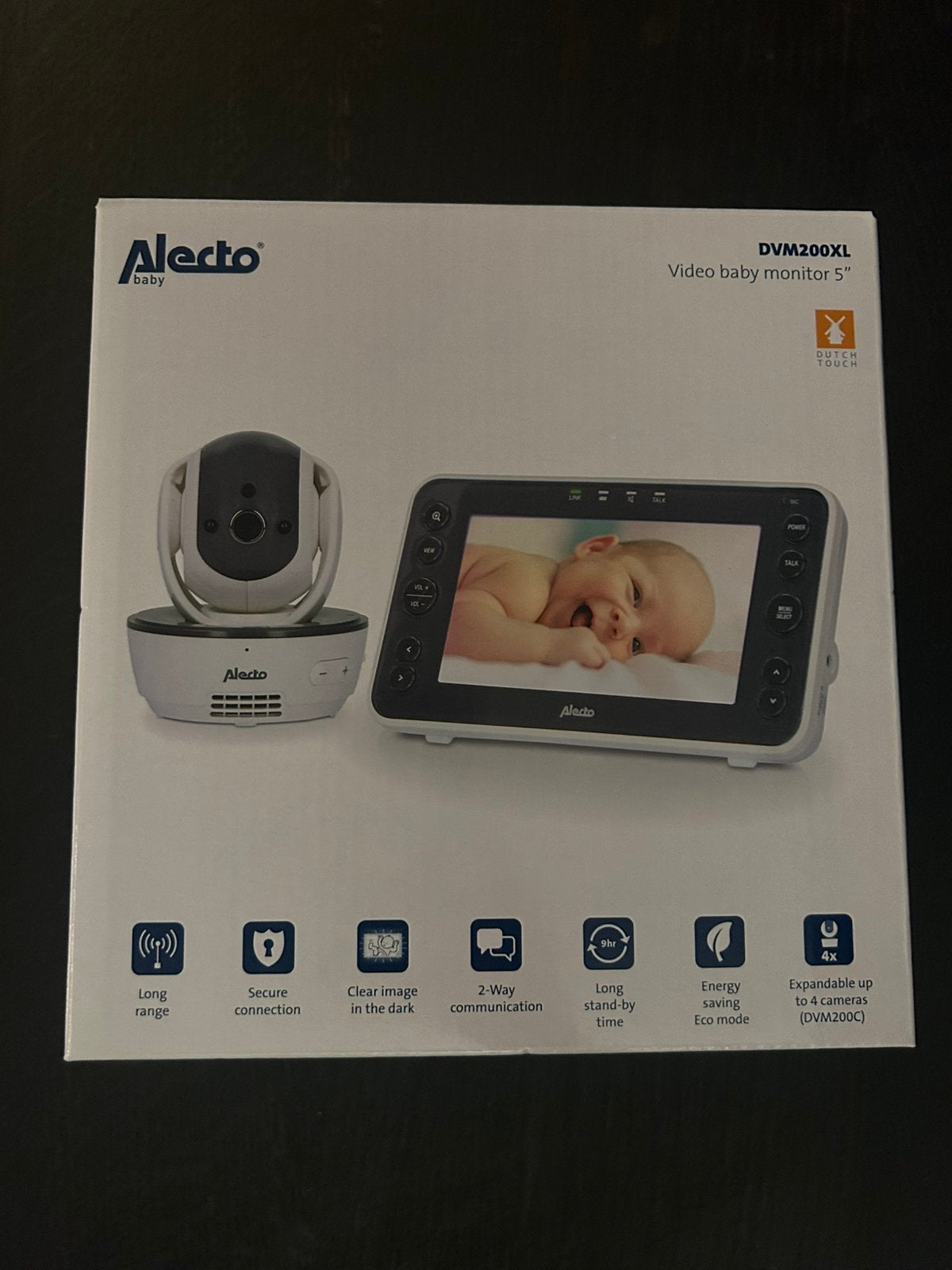 Alecto 5” babyfoon met camera, Ophalen of Verzenden, Zo goed als nieuw, 250 meter of meer, Camera