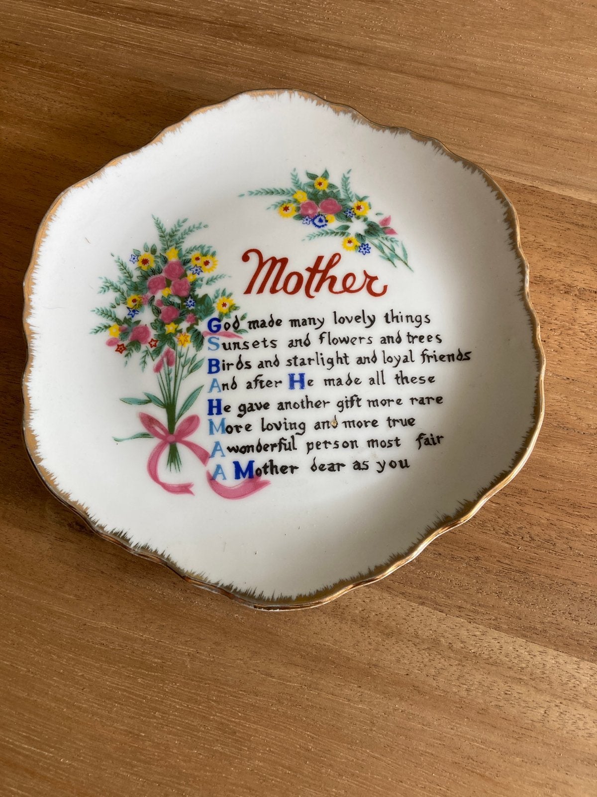 Decoratief Moederbordje met Gedicht - Vintage, Ophalen of Verzenden