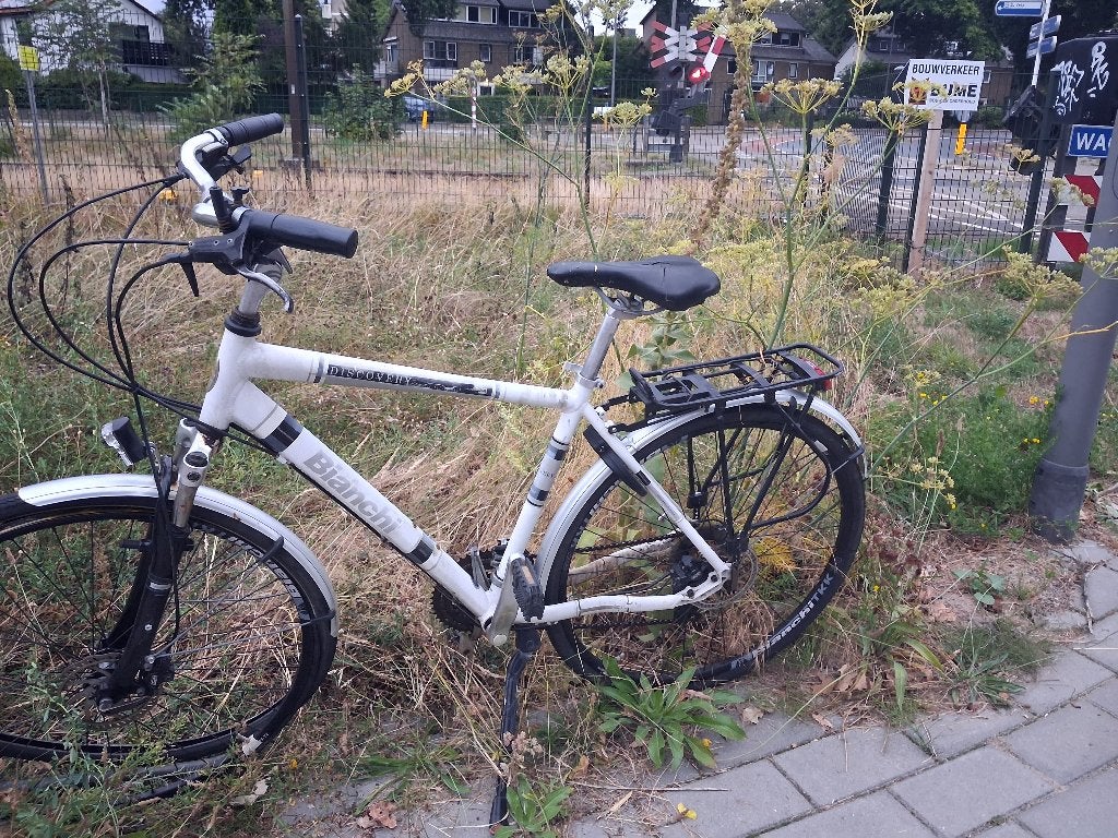 Bianchi herenfiets, Fietsen en Brommers, Fietsen | Heren | Herenfietsen, Gebruikt, Versnellingen, 57 tot 61 cm, Schijfrem