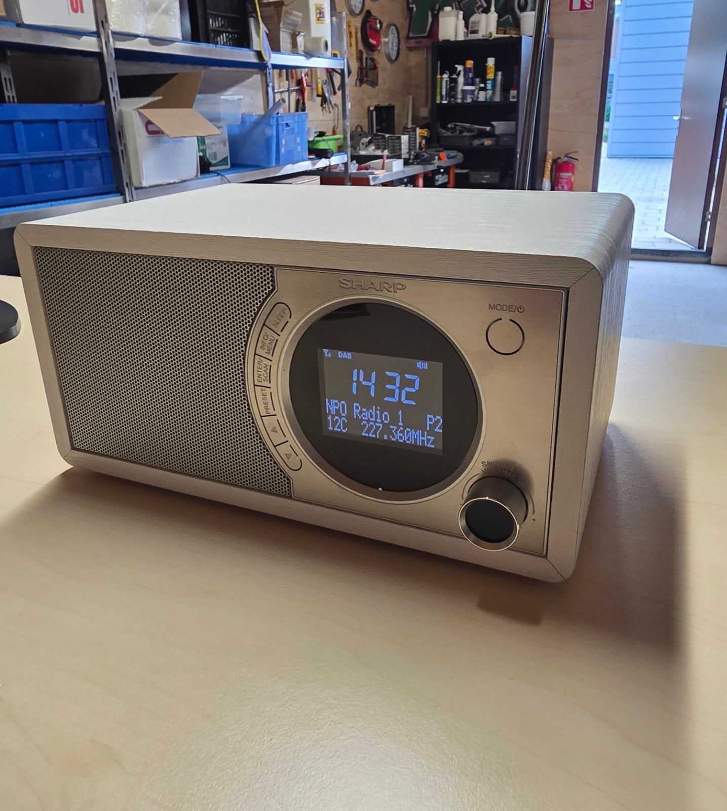 Sharp DR-450(WH) Mono Digitale Radio - DAB/FM, Ophalen of Verzenden, Zo goed als nieuw, Radio
