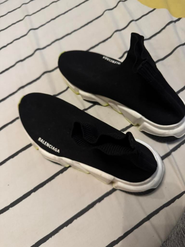 Balenciaga Speed Trainer - Zwart/Neon Geel - Maat 42, Kleding | Heren, Schoenen, Ophalen of Verzenden, Zo goed als nieuw, Zwart