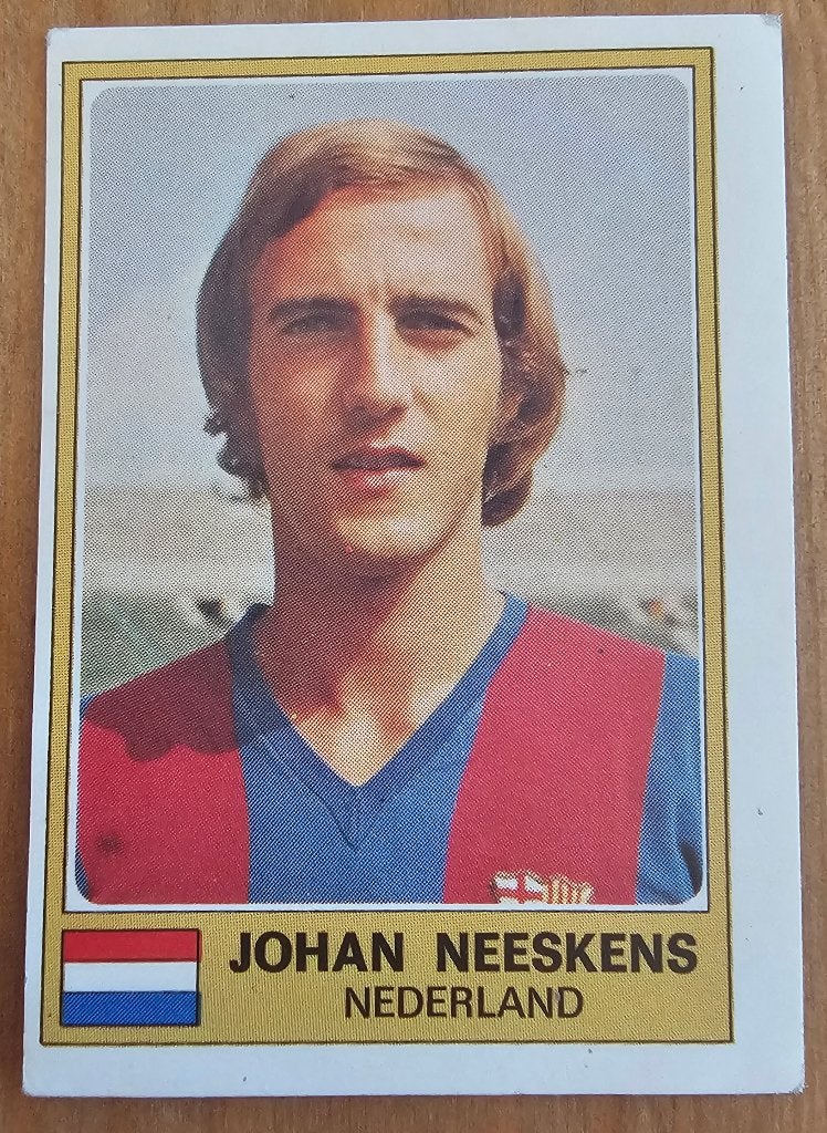 Panini Euro Football 77 #196 Johan Neeskens NL Ongebruikt!, Ophalen of Verzenden, Zo goed als nieuw, Plaatje