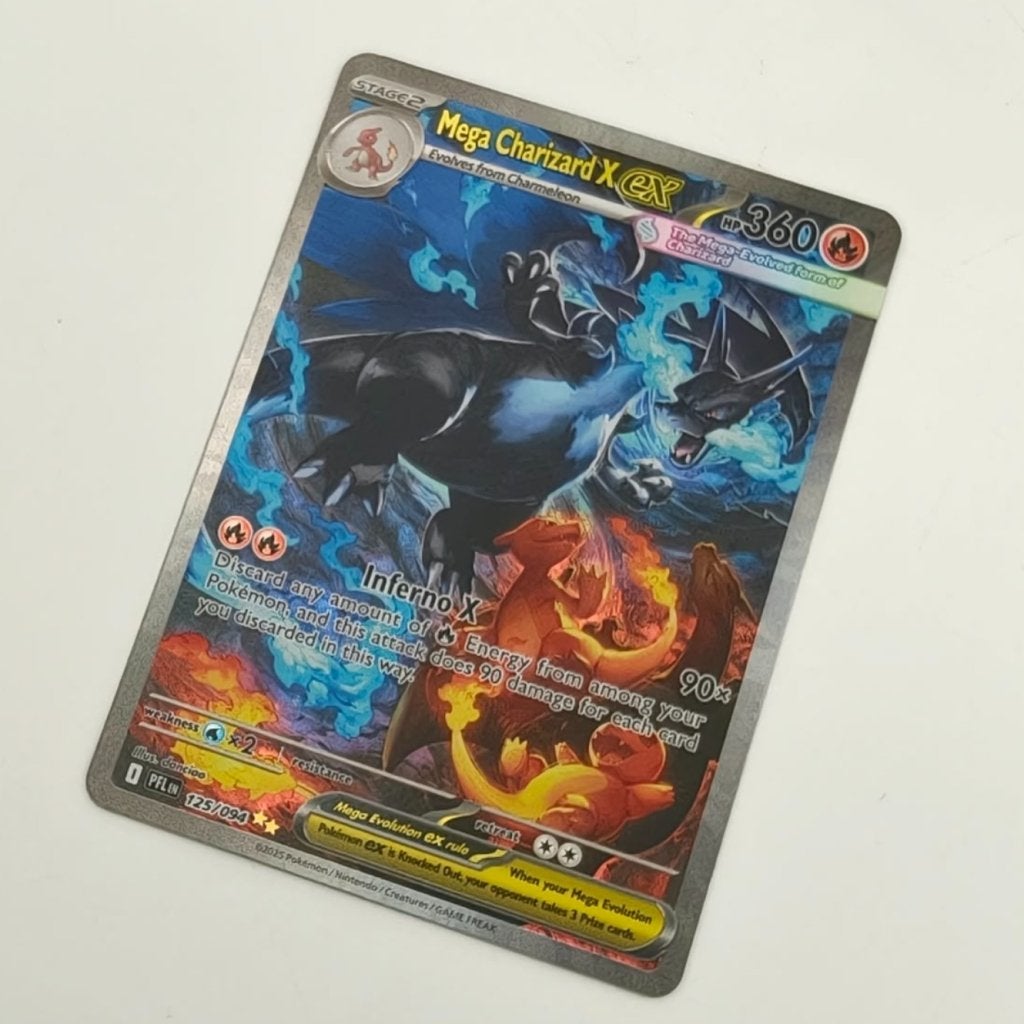 Mega Charizard X EX 125 Pokémon Kaart - Phantasmal Flames NM, Zo goed als nieuw