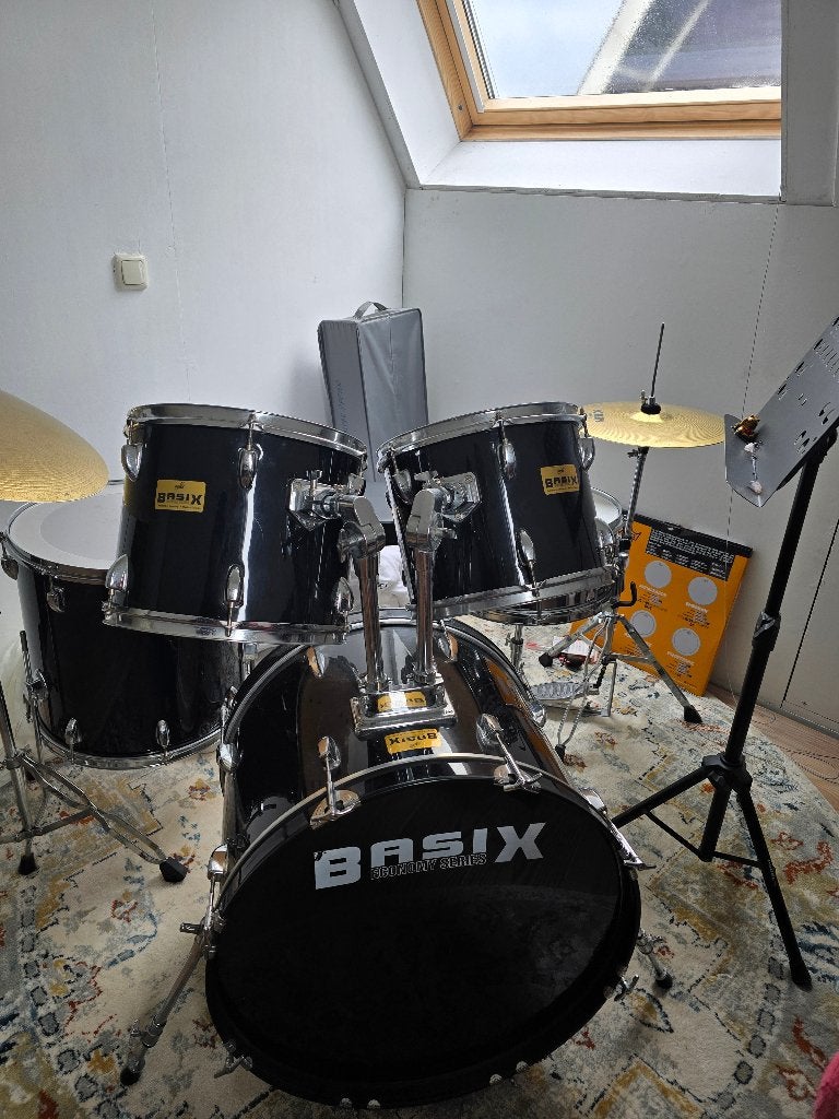 Basix drumkit, Muziek en Instrumenten, Drumstellen en Slagwerk, Ophalen, Gebruikt, Overige merken