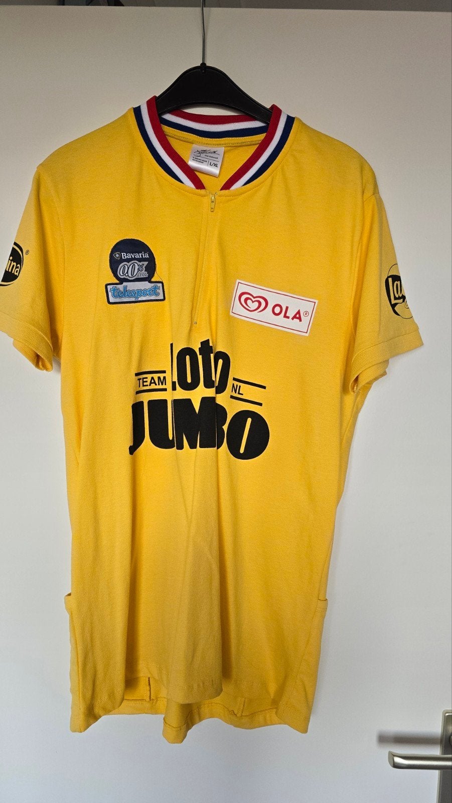 Team Jumbo-Visma Wielershirt - Geel - Maat L/XL, Kleding | Heren, Maat 52/54 (L), Geel, Ophalen of Verzenden, Team Jumbo-Visma