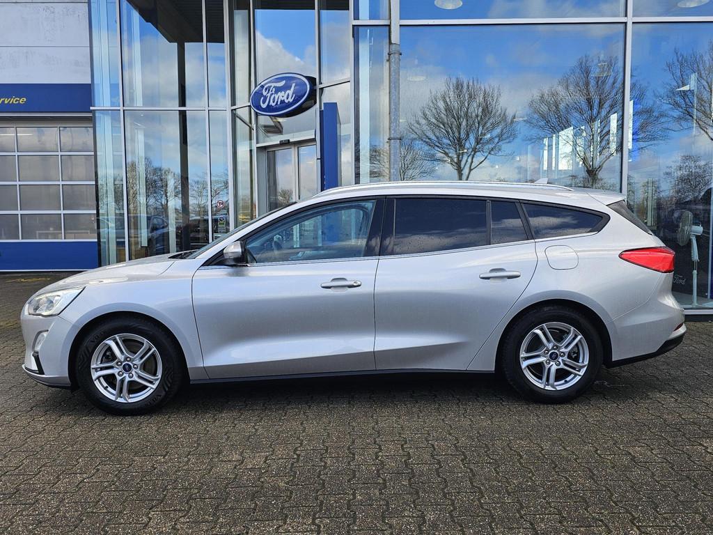 Ford Focus Wagon 1.0 EcoBoost Trend Edition Business Winterp, Gebruikt, 1283 kg, Origineel Nederlands, Zilver of Grijs
