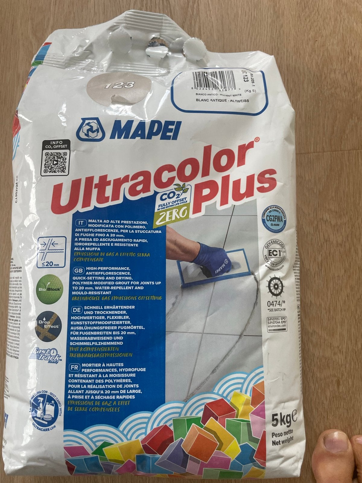 Mapei Ultracolor Plus Voegmortel - Antiek Wit 5kg, Overige typen, Nieuw, 10 m² of meer, Overige materialen