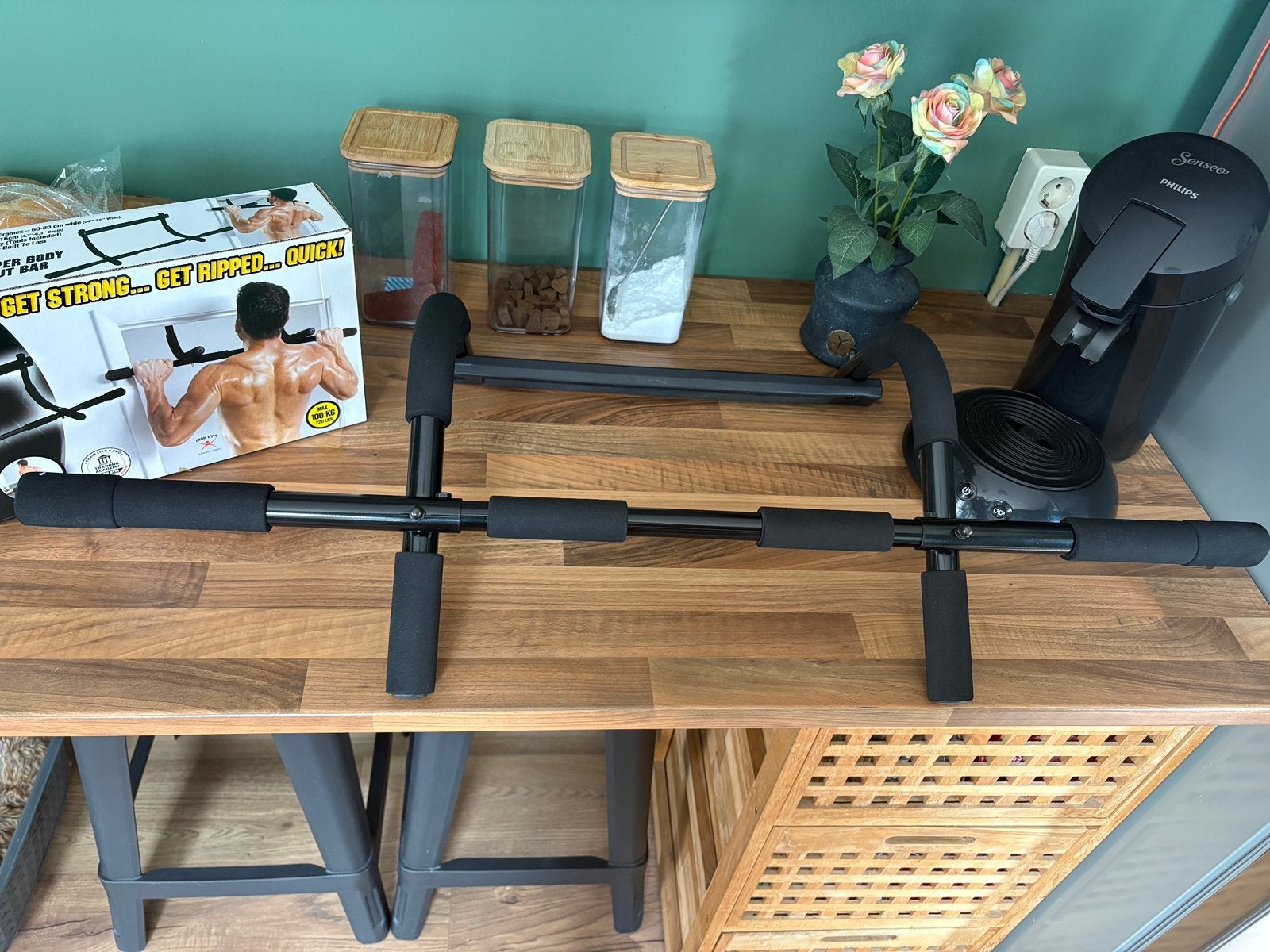 Pull up bar, Sport en Fitness, Fitnessmaterialen, Ophalen of Verzenden, Zo goed als nieuw, Oprekstang