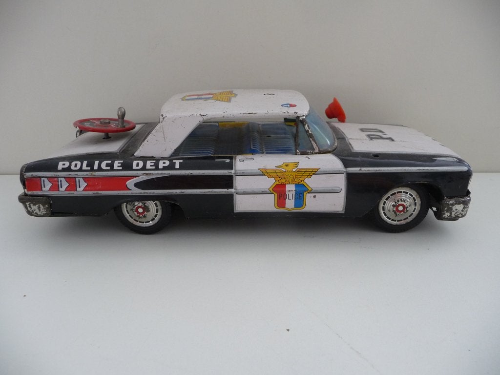 blikken FORD POLICE DEPT. AUTO made in Japan 50-er jaren, Ophalen of Verzenden