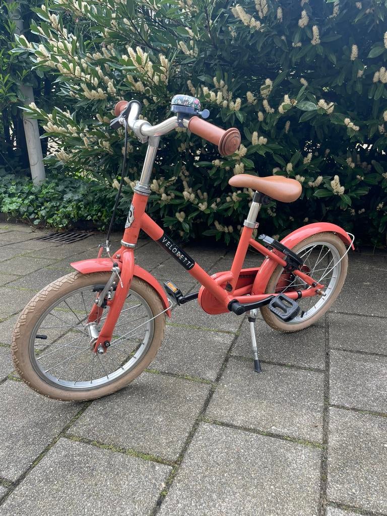Veloretti Maxi Blazing Salmon kinderfiets, Ophalen, Gebruikt, Terugtraprem, 16 tot 20 inch