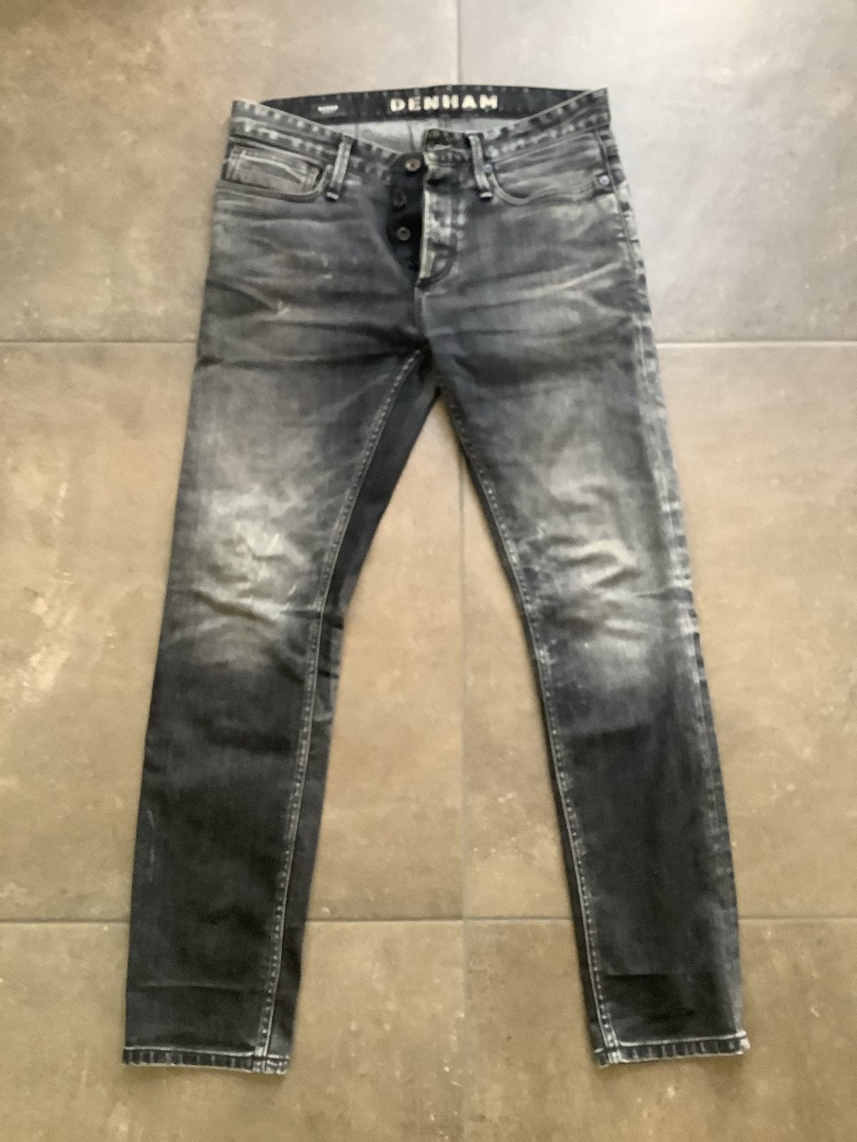 Denham Razor slim fit jeans - maat 30/30, Ophalen of Verzenden, Zo goed als nieuw, Zwart, W32 (confectie 46) of kleiner