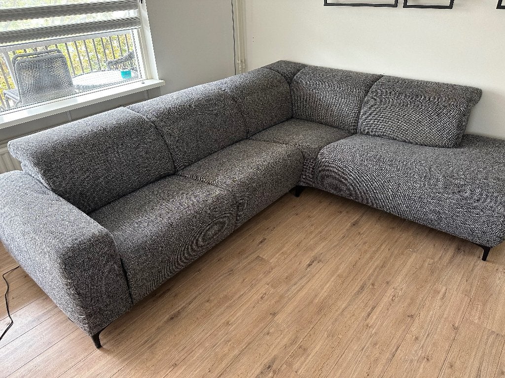 Hoekbank met elektrisch zitgedeelte, Ophalen, 250 tot 300 cm, Gebruikt, Hoekbank