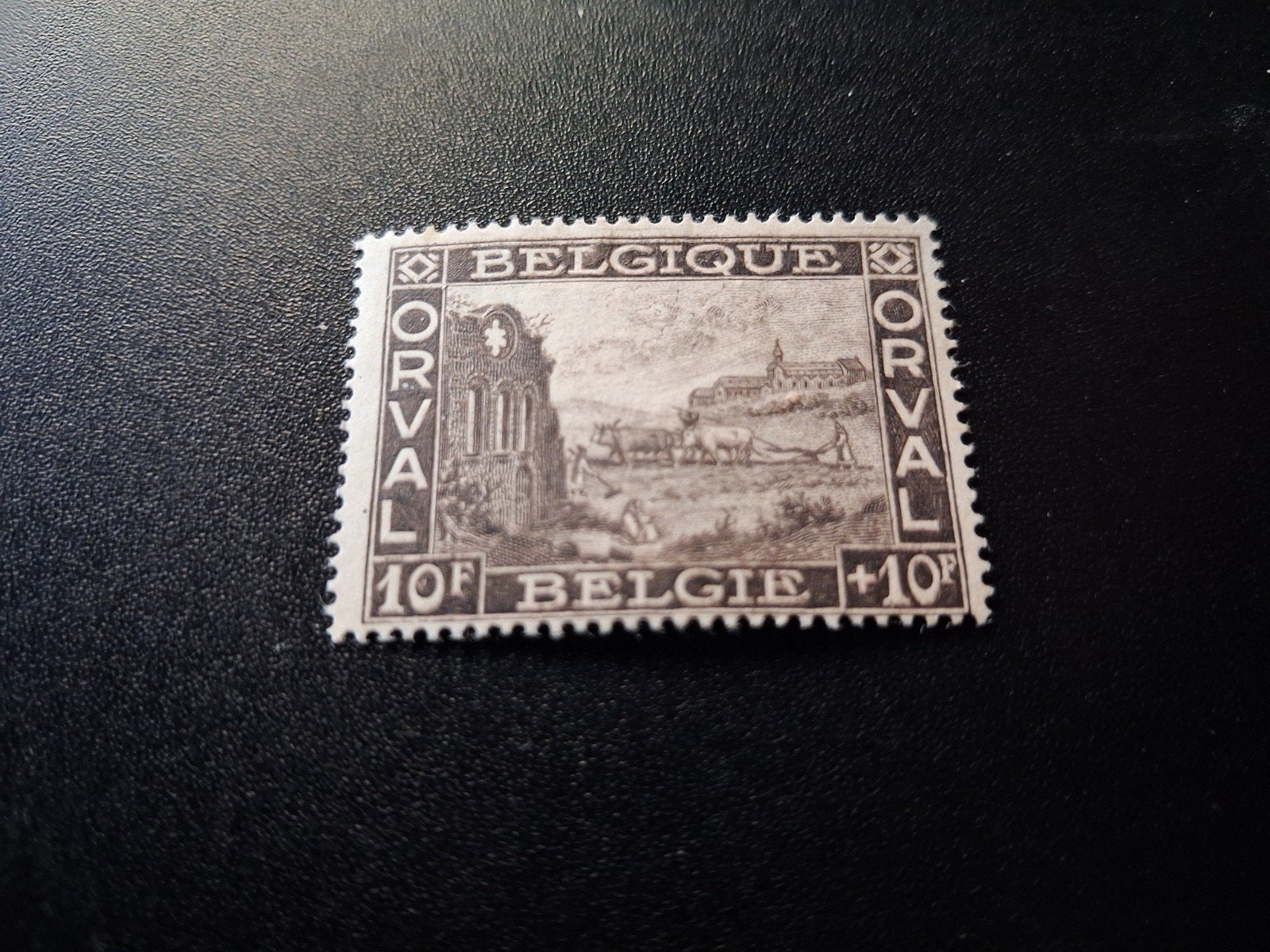 België  -  Orval met plakker, Verzenden, 1 plakker