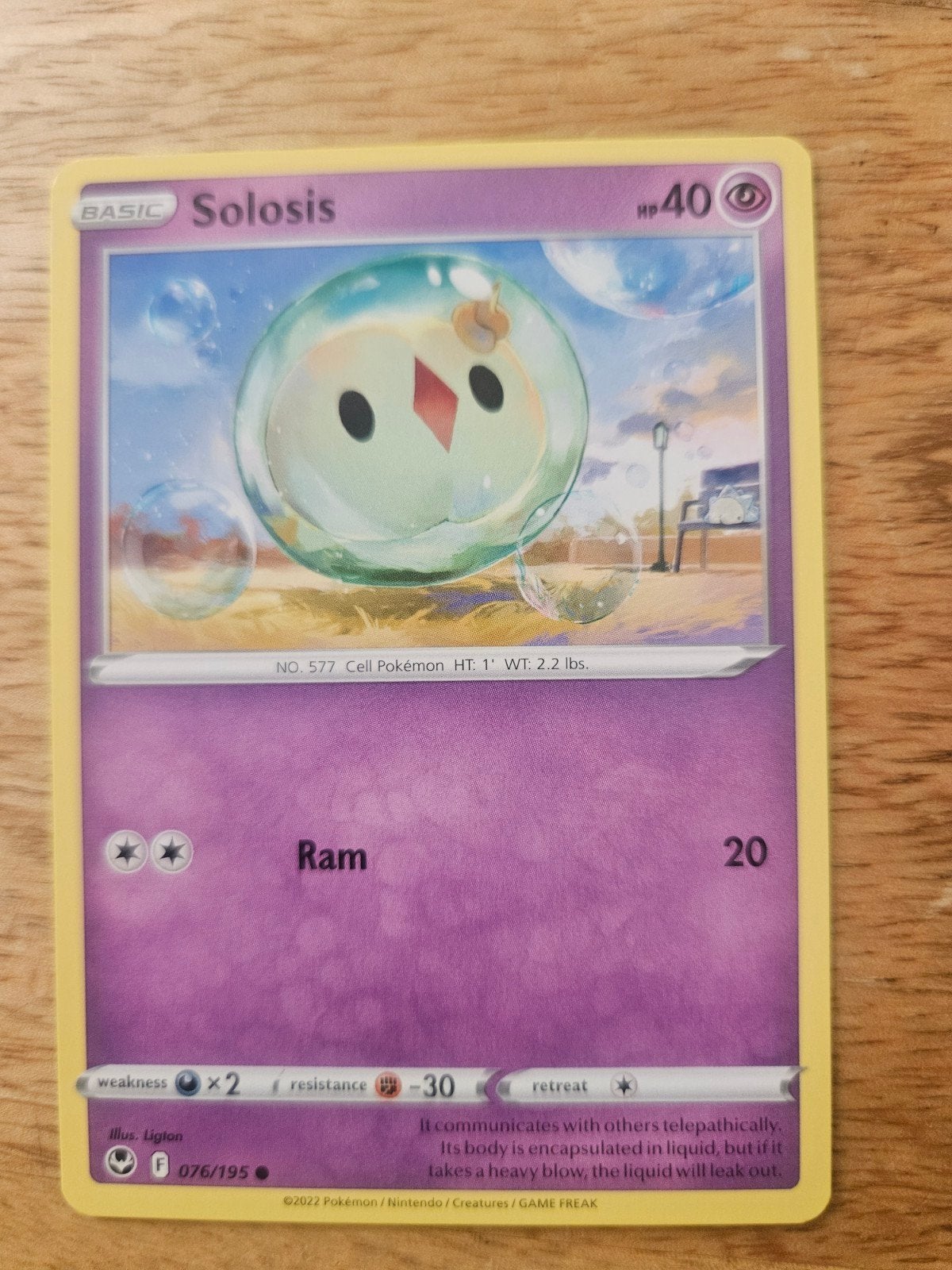 Solosis Pokémon Kaart - 076/195, Ophalen of Verzenden, Zo goed als nieuw, Losse kaart