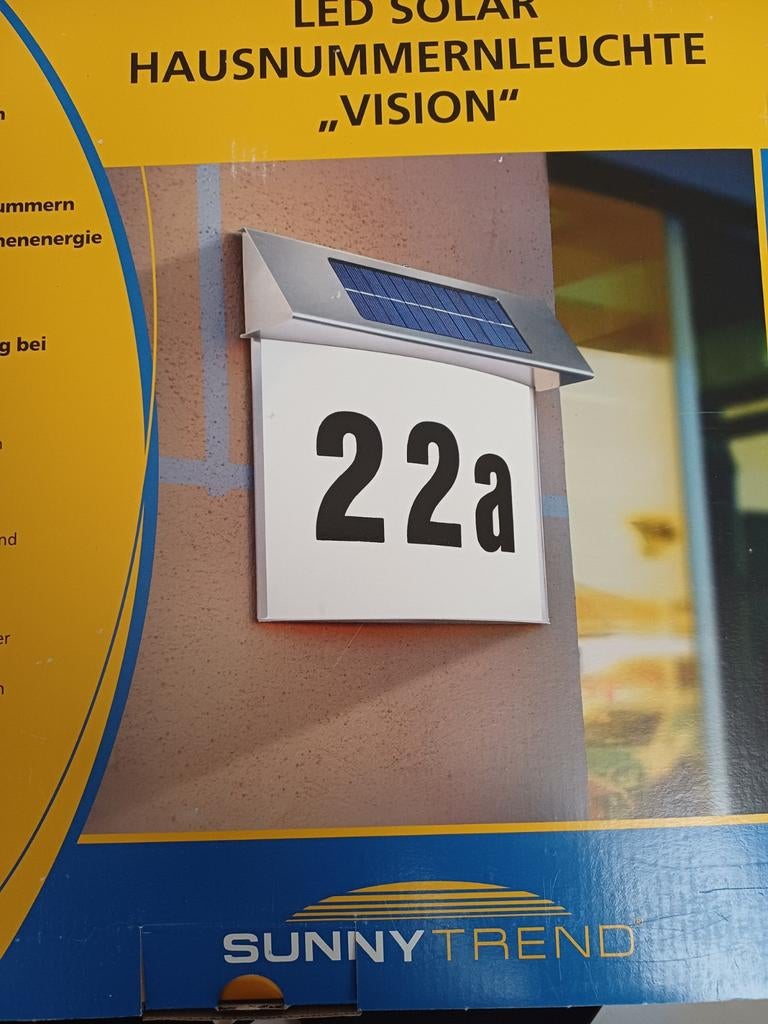 Solar huisnummer verlichting, Ophalen of Verzenden, Nieuw