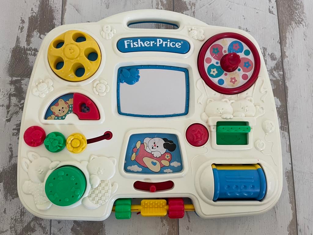 Fisher price baby activitycenter box Vintage, Kinderen en Baby's, Speelgoed | Fisher-Price, Ophalen, Gebruikt, Speelset