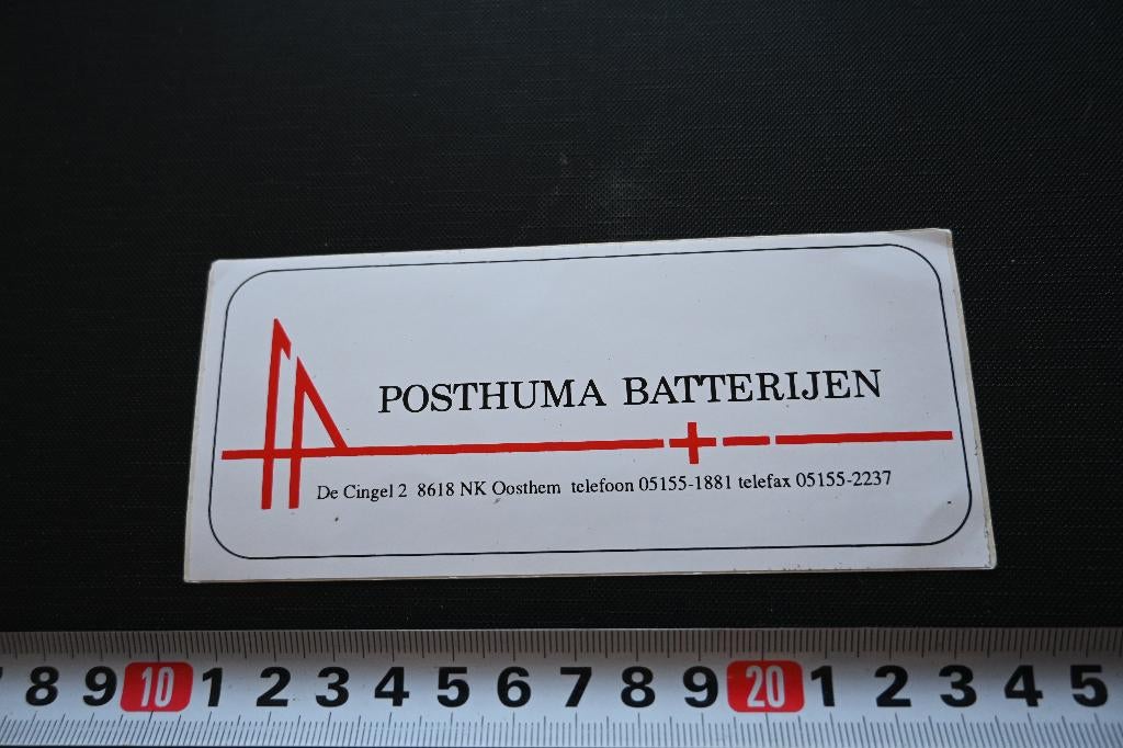 sticker oosthem posthuma batterijen de cingel 2, Ophalen, Zo goed als nieuw