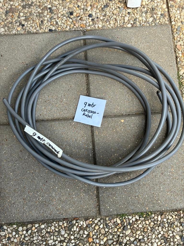 9 meter caravan kabel - stroomkabel, Caravans en Kamperen, Ophalen, Gebruikt