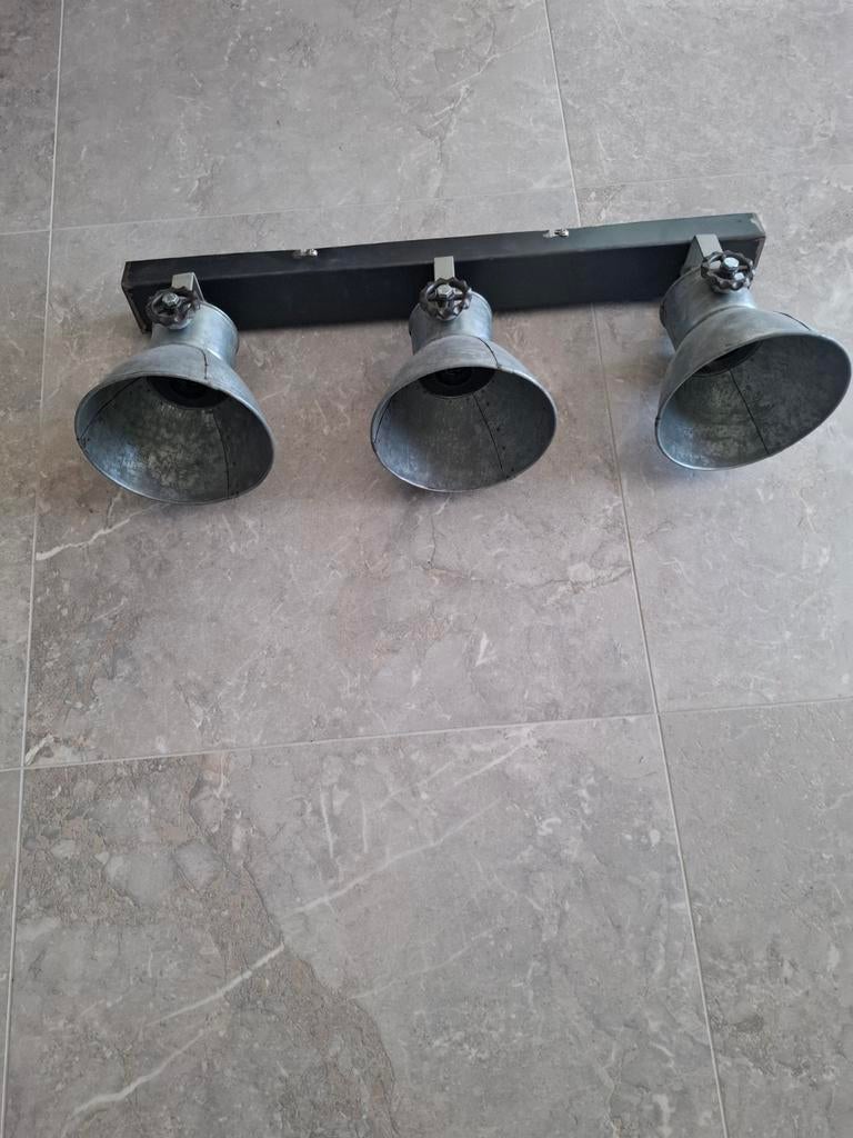 Hele mooie industriele lamp, Huis en Inrichting, Lampen | Spots, Ophalen of Verzenden, Zo goed als nieuw, Metaal of Aluminium