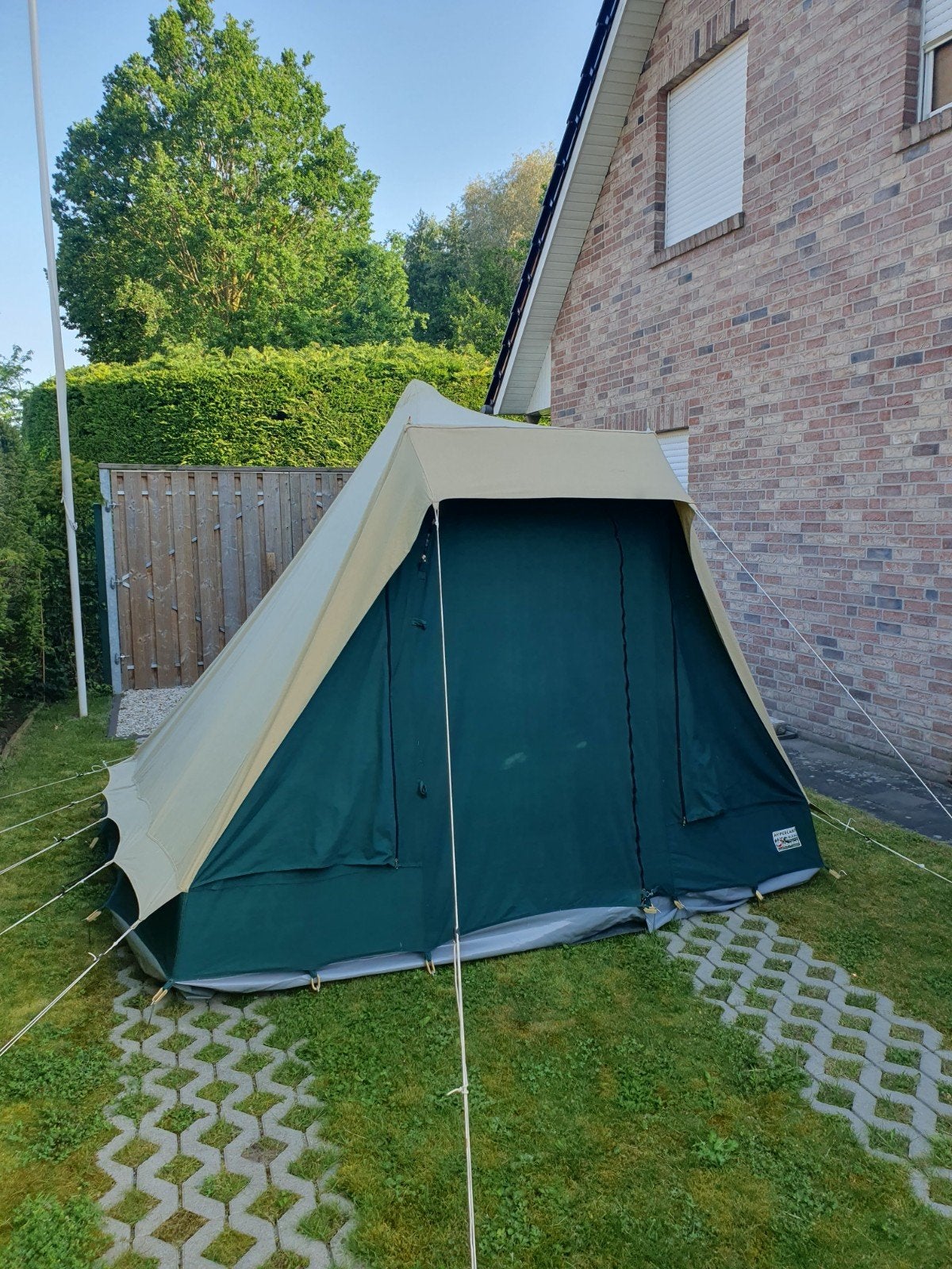 Tent Djakarta Obelink piramide storm katoen, Caravans en Kamperen, Tenten, Ophalen, Gebruikt