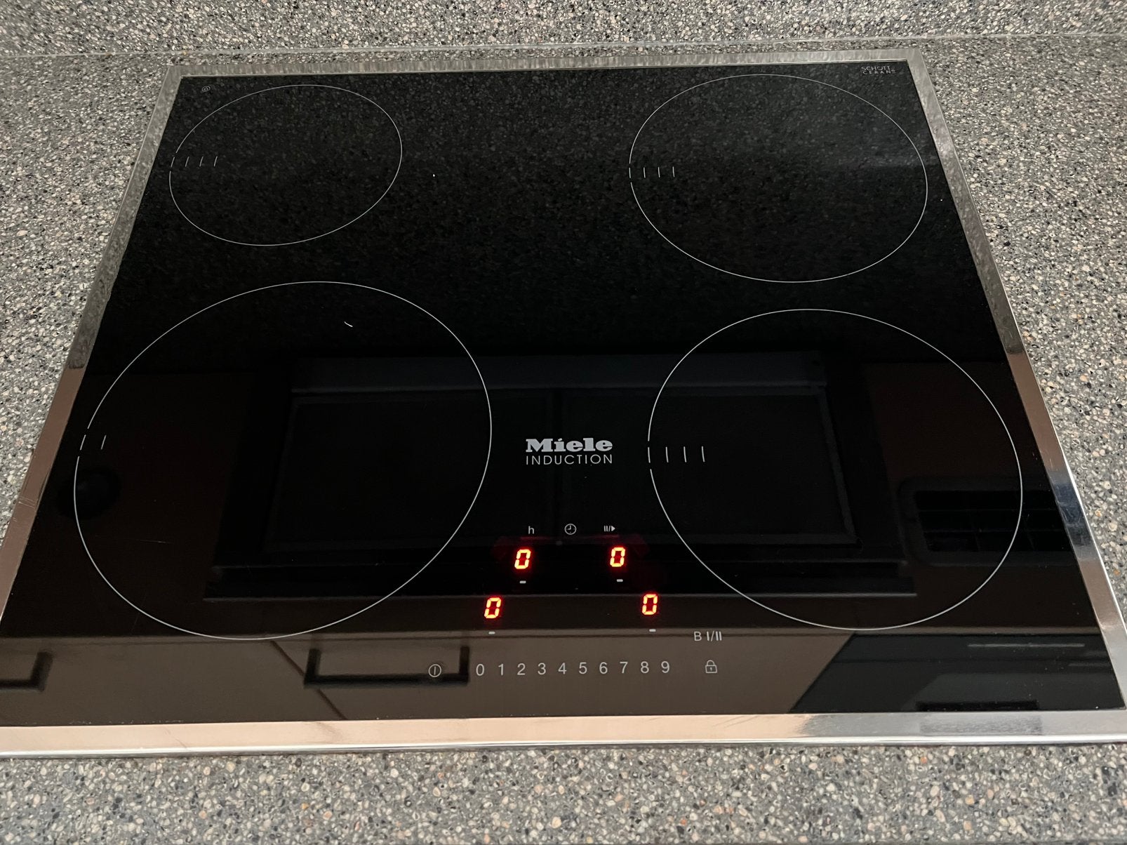 Miele Inductiekookplaat, Witgoed en Apparatuur, Kookplaten, Ophalen, Gebruikt, 4 kookzones, Inbouw