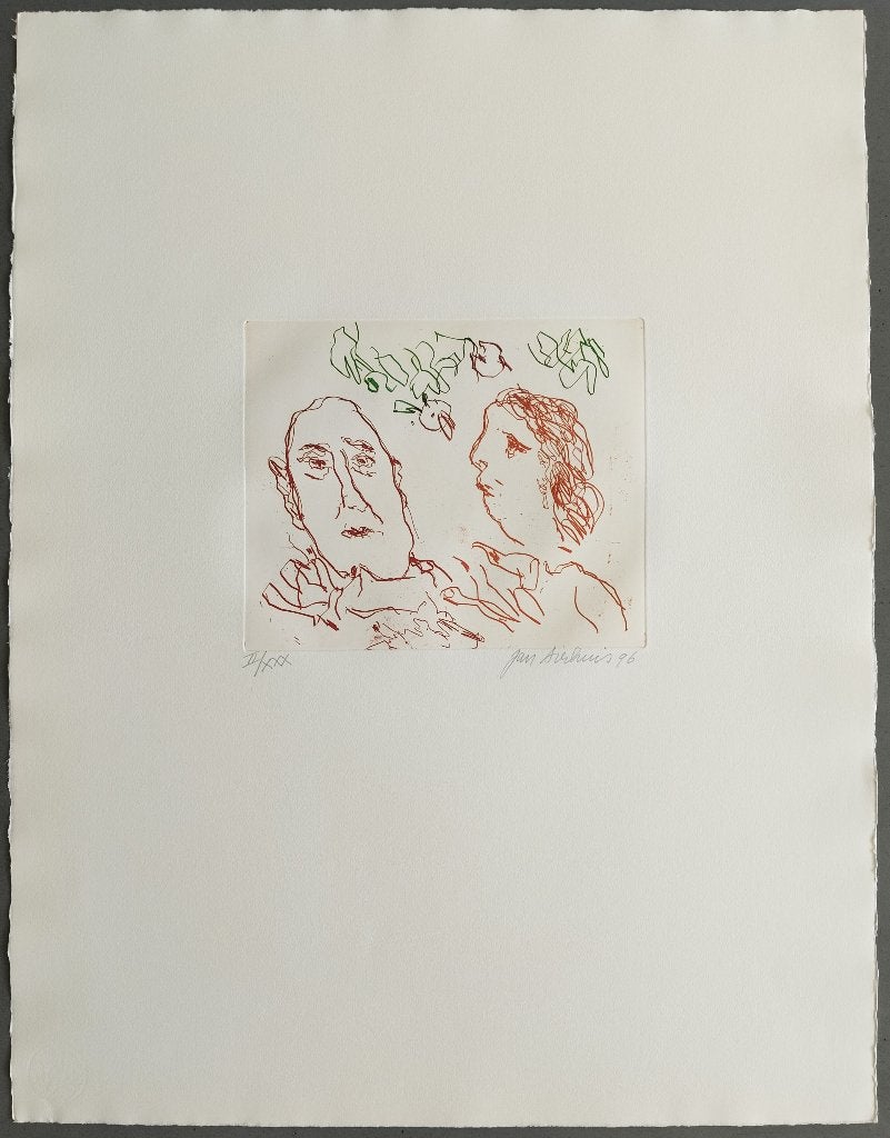 Jan Sierhuis – gesigneerde ets, Ophalen of Verzenden, Ets, Gesigneerd