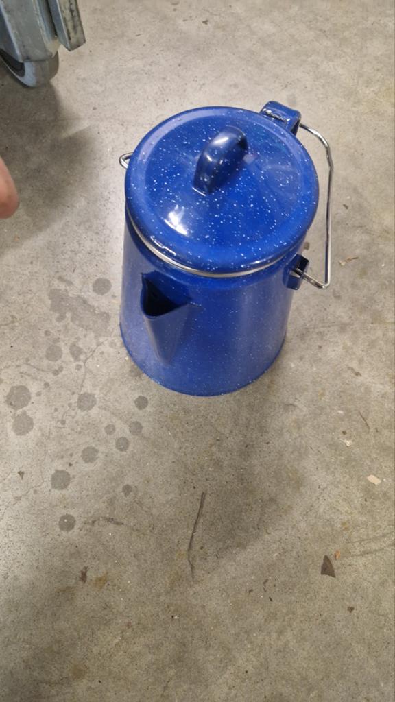 Koffie perculator voor op vuur/kolen/gas, Antiek en Kunst, Antiek | Emaille, Ophalen