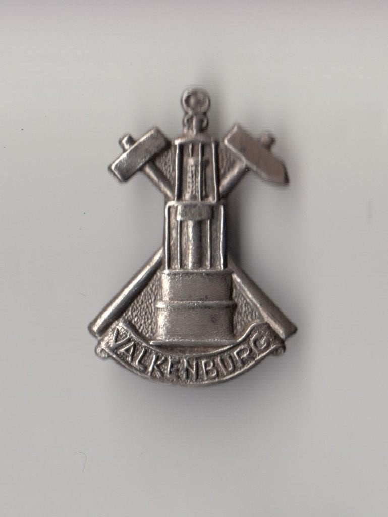 Valkenburg Mijnwerker Mijnen Kolen broche, Gebruikt, Niet vindbaar, Niet vindbaar, Speldje of Pin