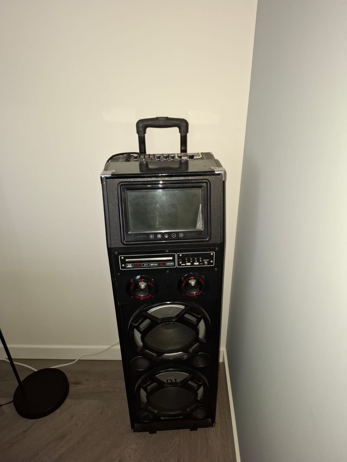 Draagbare Karaoke Speaker met LCD/TFT Scherm Multimediaspe, Ophalen of Verzenden, Gebruikt, Complete set