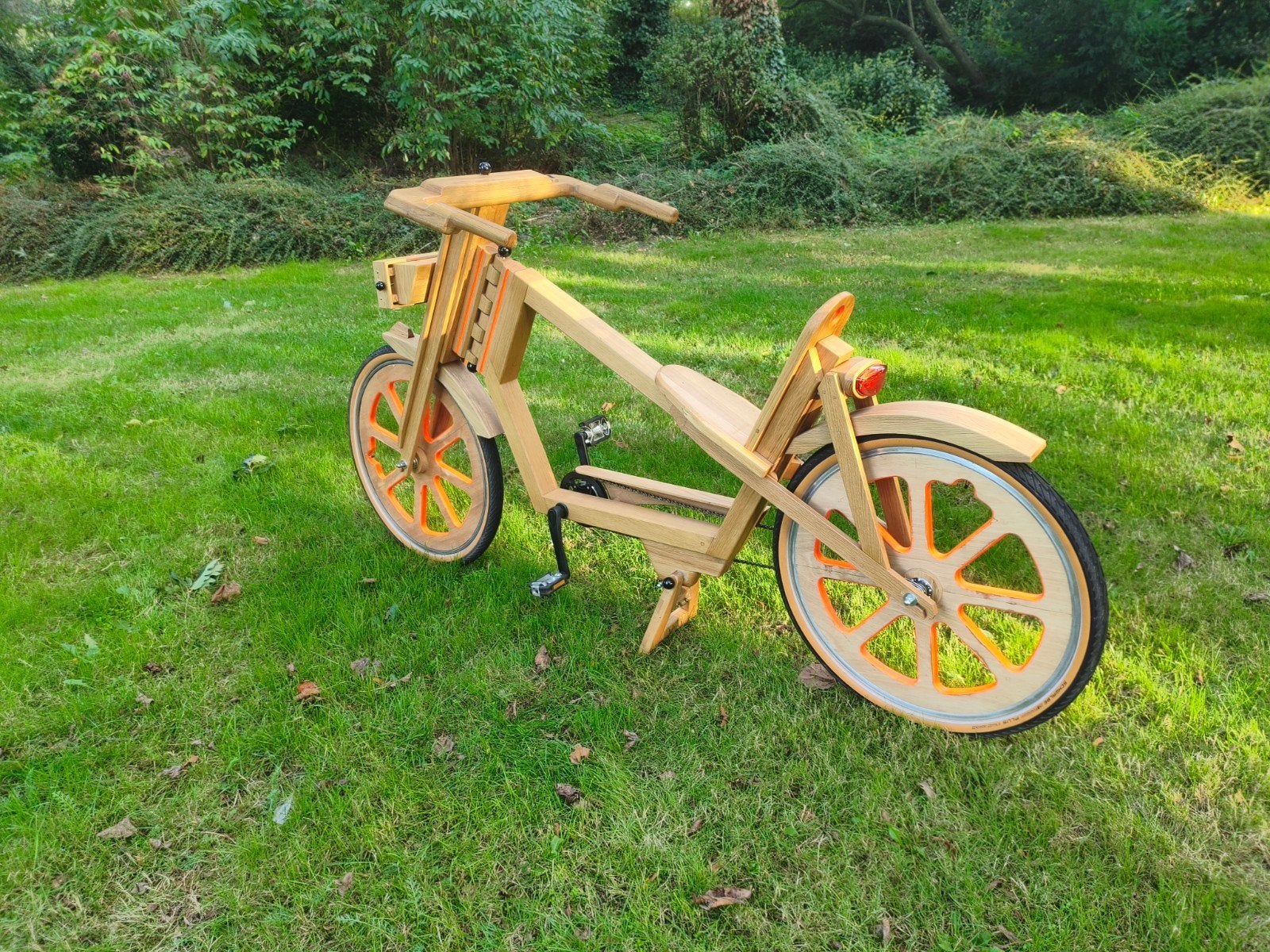 Unieke houten fiets Handgemaakt design, blikvanger, etalage, Ophalen, Nieuw, Terugtraprem, Overige merken