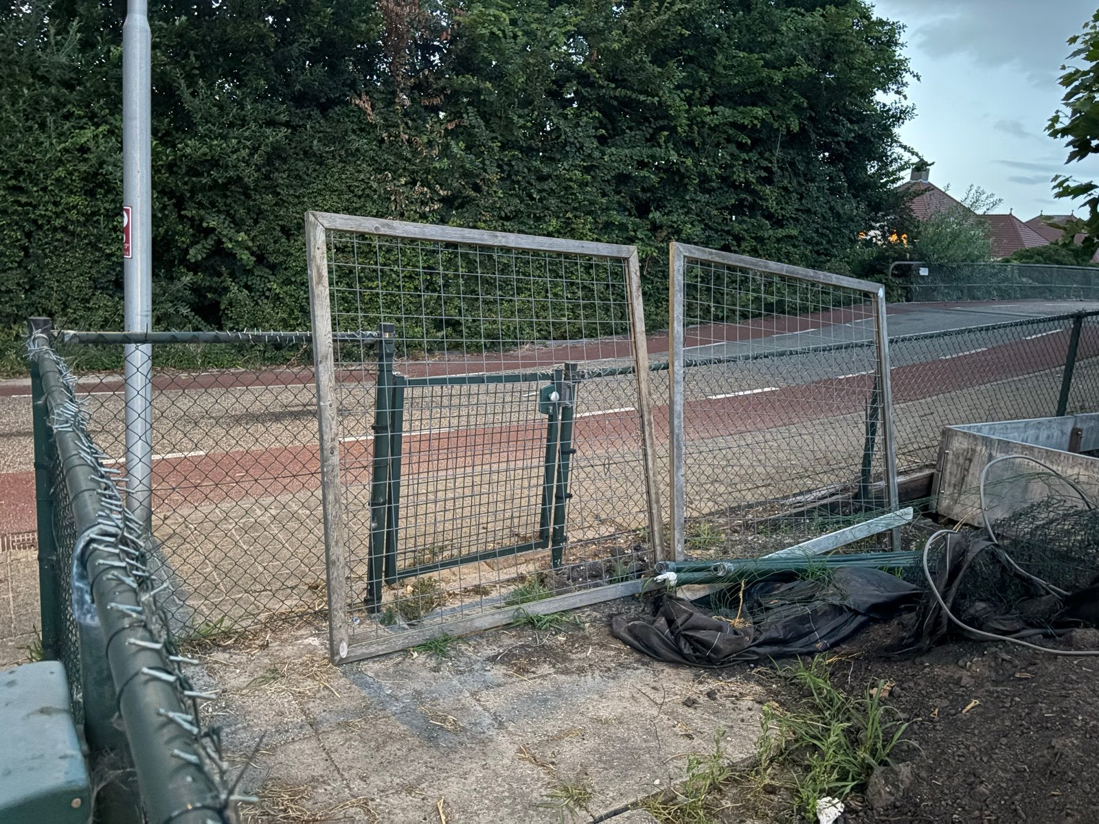 2x Gaaspaneel 180x180 met Vurenhouten Kader, Ophalen, Gebruikt, Hout, 1 tot 2 meter