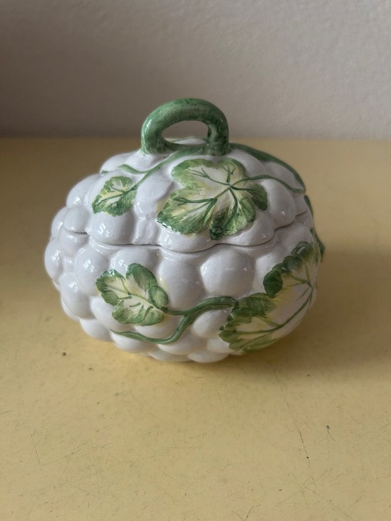 Vintage Italiaans keramiek potje druiven suikerpot, Antiek en Kunst, Ophalen of Verzenden
