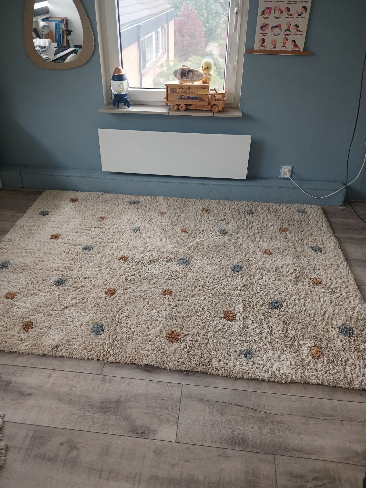 Zara Home Katoenen Vloerkleed - Grote Maat, Huis en Inrichting, Stoffering | Tapijten en Kleden, Ophalen, Gebruikt, Bohemian, Speels, Modern