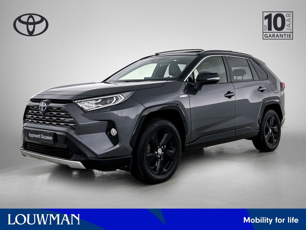 Toyota RAV4 2.5 Hybrid AWD Bi-Tone | Schuif/kantel dak | 360, Auto's, Automaat, 12 maanden, Gebruikt, 4 cilinders