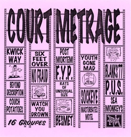 court metrage / v/a - hardcore/punk  + insert, Gebruikt, Verzenden, 7 inch, Single