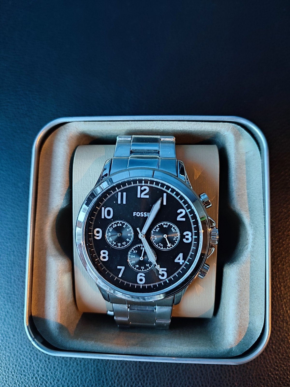 Mooi Fossil Horloge, Staal, Staal, Polshorloge, Nieuw