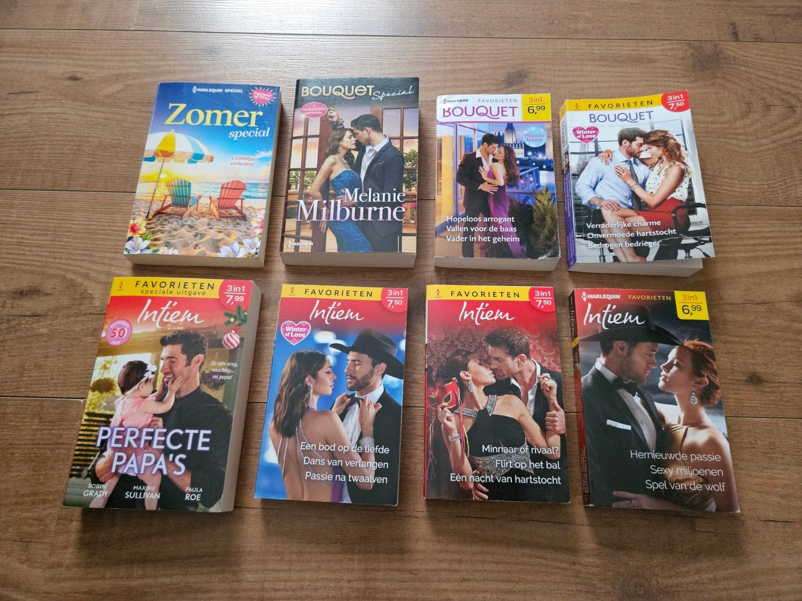 8 Romantische Boeken - Harlequin, Intiem, Bouquet, Ophalen of Verzenden, Zo goed als nieuw, Diverse auteurs zoals Melanie Milburne, Paula Roe