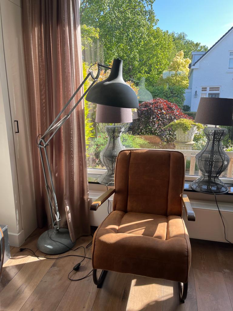 Vloerlamp Mexlite XXL - Grote industriële staande lamp, Huis en Inrichting, Lampen | Vloerlampen, Ophalen of Verzenden, Zo goed als nieuw