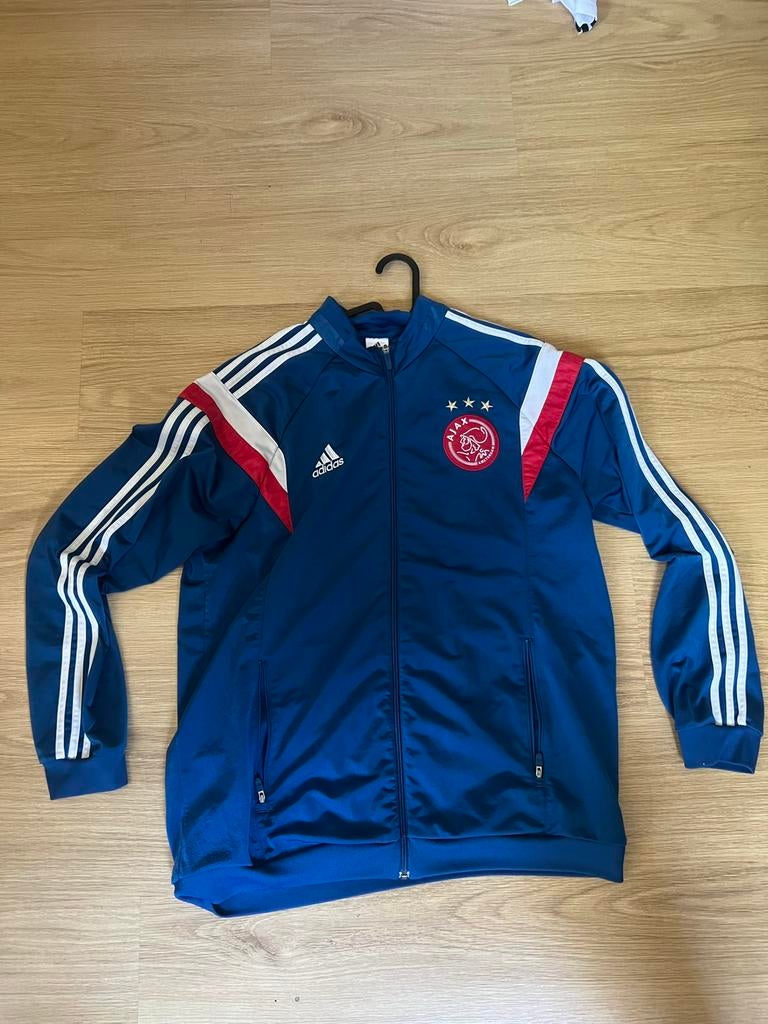 Ajax trainingsjack Adidas - Maat XL, Blauw, Maat 56/58 (XL), Ophalen of Verzenden, Zo goed als nieuw