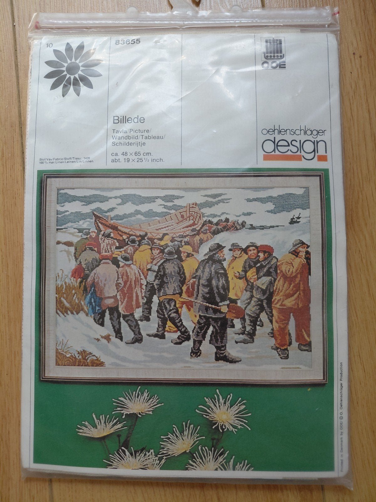 Oehlenschläger Design Borduurpakket - Vissers aan Zee, Ophalen of Verzenden, Nieuw, Handborduren, Borduurpakket