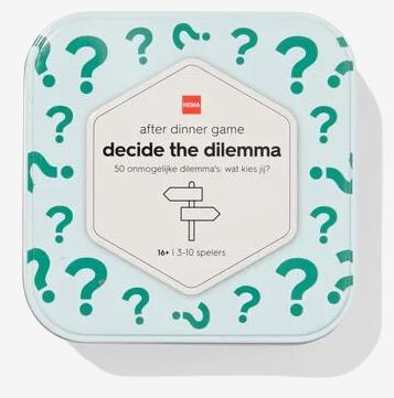 HEMA After dinner game 'dicide the dilemma' in blik - Nieuw, Ophalen of Verzenden, Nieuw