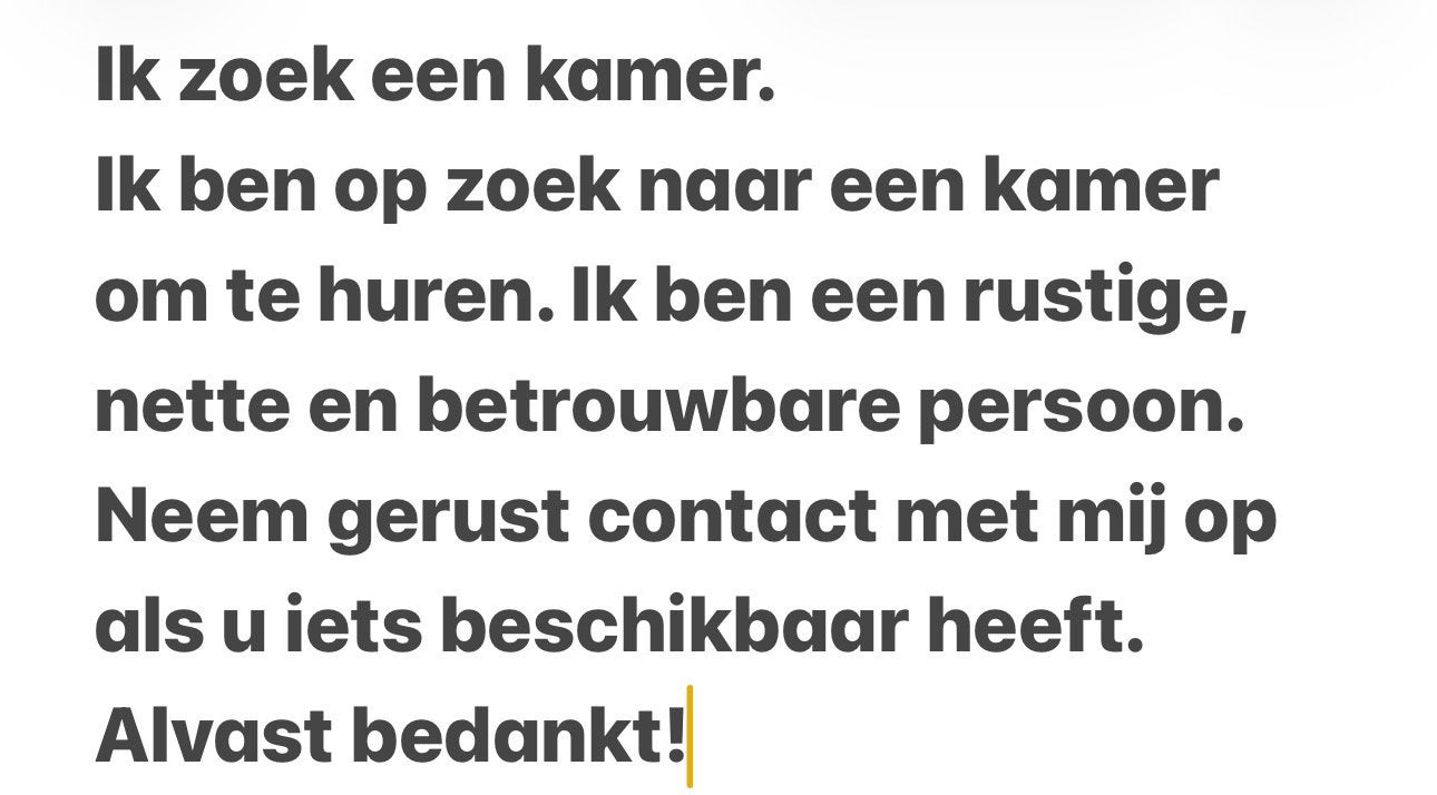 Ik zoek een kamer