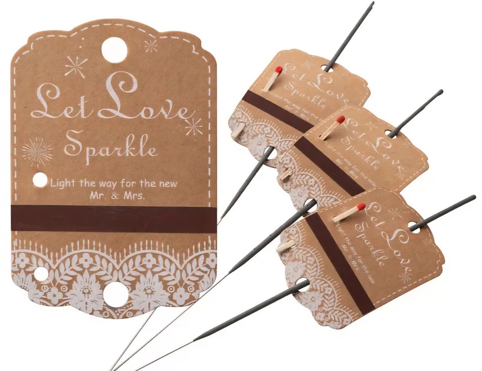Ca 40 Bruiloft sterretjes kaarten - Let Love Sparkle, Hobby en Vrije tijd, Feestartikelen, Ophalen of Verzenden, Nieuw, Versiering