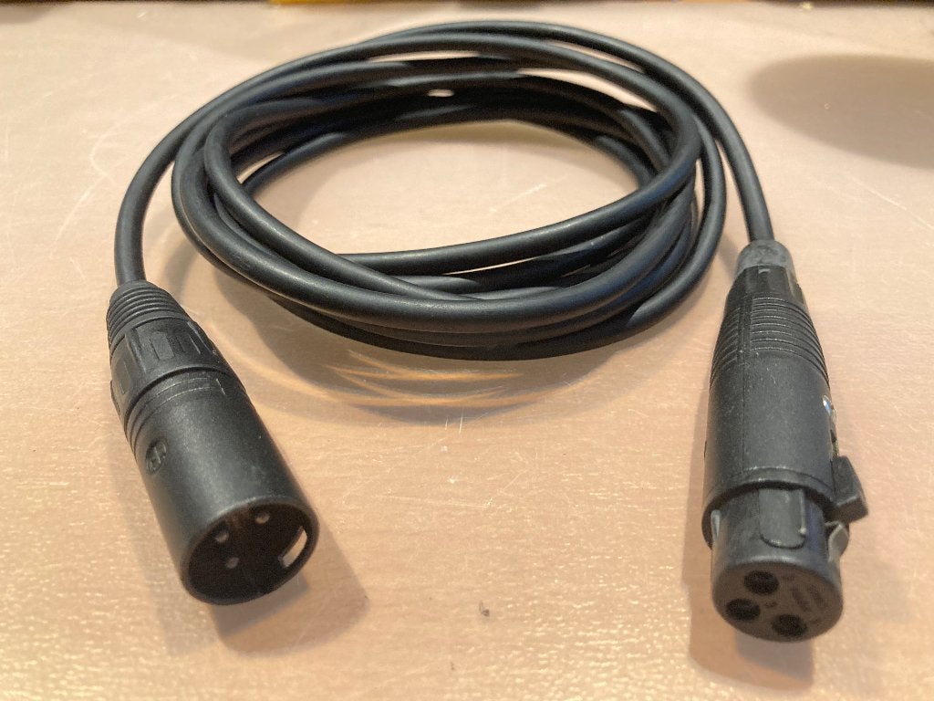 3 polige XLR male/female microfoon aansluit/verlengkabel, Ophalen of Verzenden, Zo goed als nieuw, Microfoon