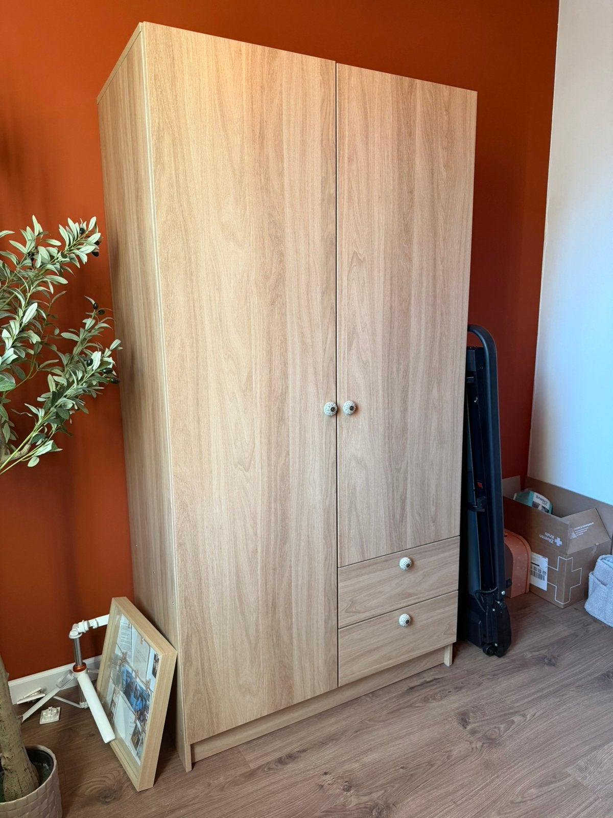 IKEA vilhatten kledingkast met Zara Home deurknoppen, Ophalen, Zo goed als nieuw, 50 tot 75 cm, 150 tot 200 cm
