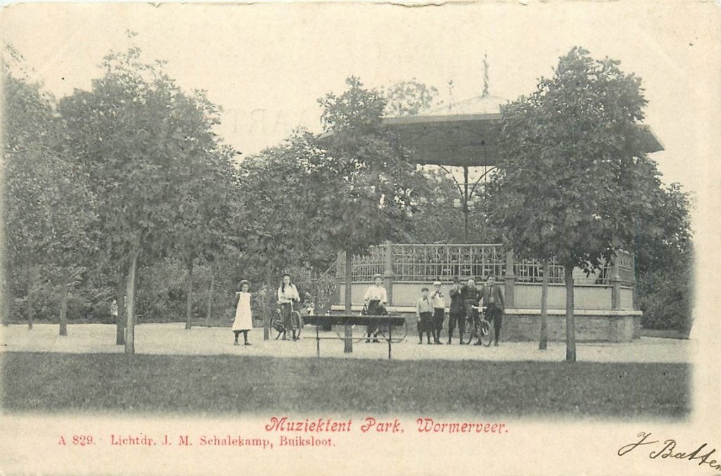 378-306-011 Wormerveer Muziektent, Verzenden, Voor 1920, Noord-Holland