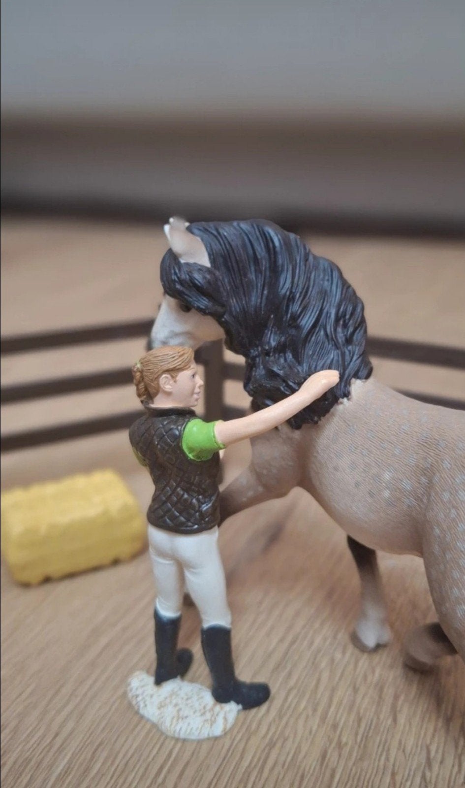 Schleich paardenverzorgset met Andalusiër paard, Ophalen of Verzenden, Paard, Beeldje of Figuurtje