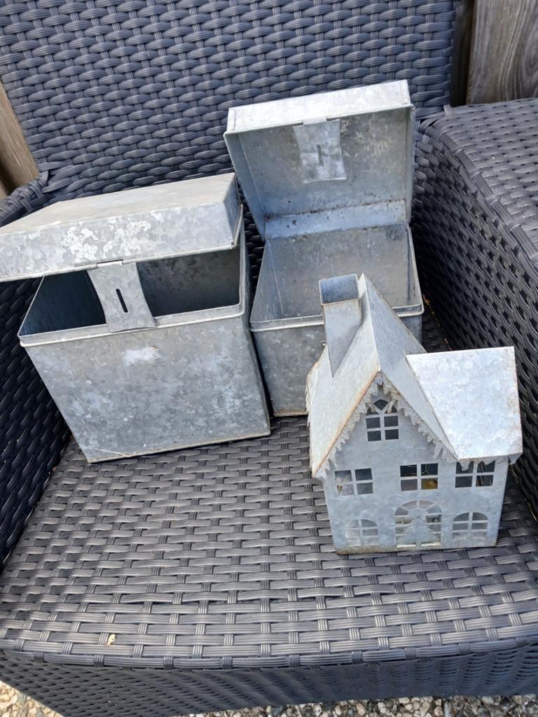 Zinken decoratie, Tuin en Terras, Tuinwanddecoratie, Ophalen of Verzenden, Gebruikt
