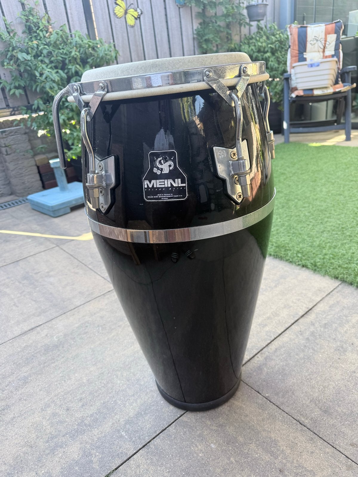 Mooie zwarte bongo - Meini Quinto 11" - Ophalen in Almere, Ophalen, Gebruikt, Overige merken